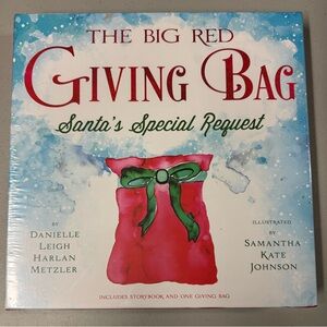 THE BIG RED GIVING BAG-BOOK & BAG SET -NWT